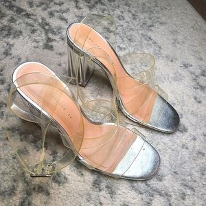 Zara clear pvc sandals high heels